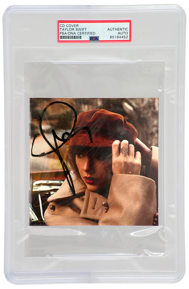 Taylor Swift Signed 'Red' (Taylor's Version) CD Cover - (PSA/DNA Encapsulated) - (Smudge) - SWICAR506 - Taylor Swift Signed 'Red' (Taylor's Version) CD Cover - (PSA/DNA Encapsulated) - (Smudge) product image