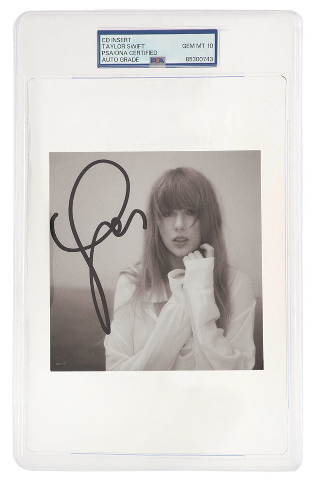 Taylor Swift Signed 'The Tortured Poets Department' 5x5 CD Insert - (PSA/DNA Encapsulated - Auto 10 Grade) - SWICAR509 - Taylor Swift Signed 'The Tortured Poets Department' 5x5 CD Insert - (PSA/DNA Encapsulated - Auto 10 Grade) product image
