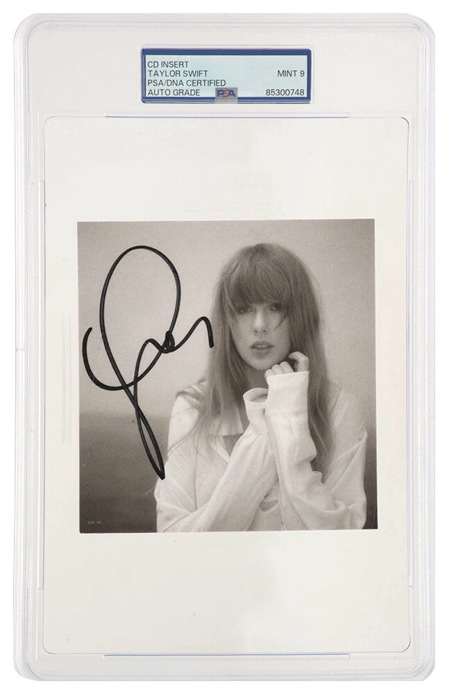 Taylor Swift Signed 'The Tortured Poets Department' 5x5 CD Insert - (PSA/DNA Encapsulated - Auto 9 Grade) - SWICAR510 - Taylor Swift Signed 'The Tortured Poets Department' 5x5 CD Insert - (PSA/DNA Encapsulated - Auto 9 Grade) product image