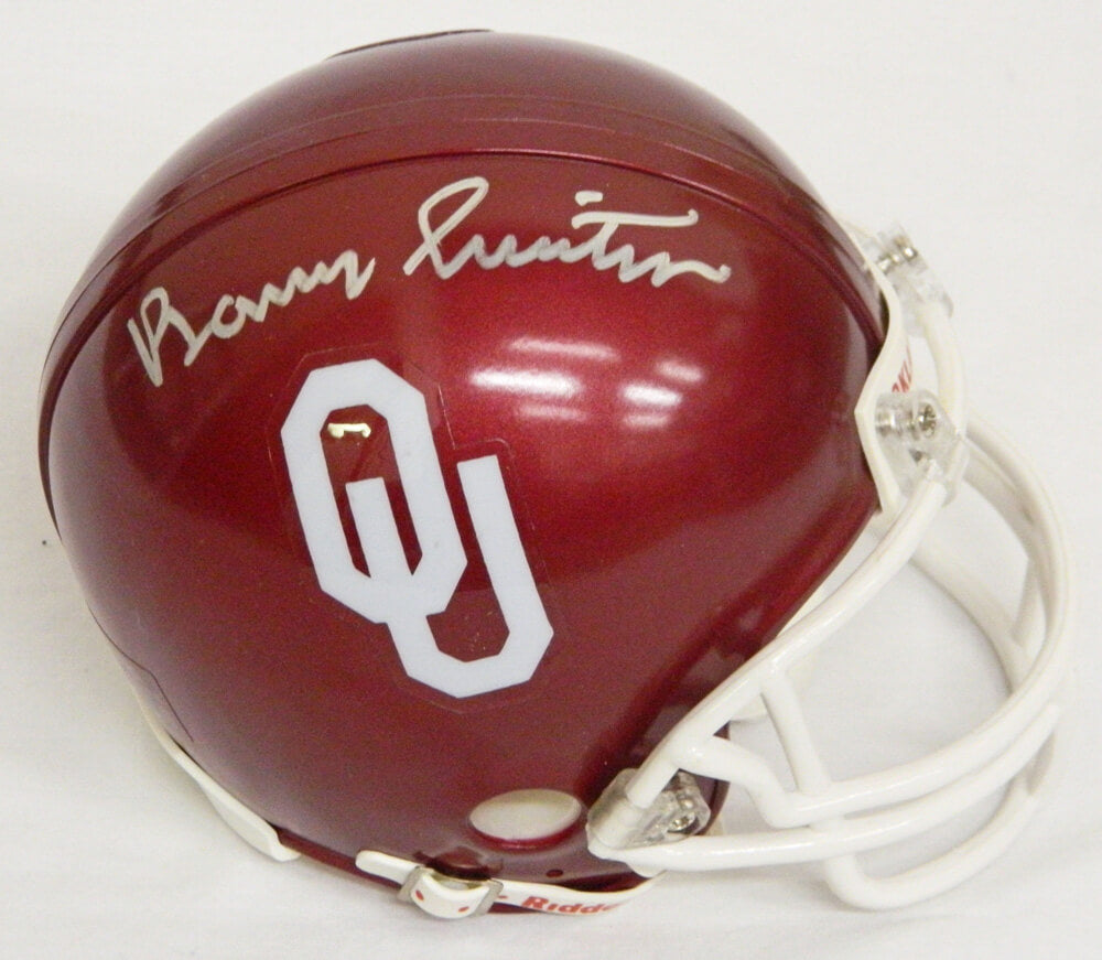Barry Switzer Signed Oklahoma Sooners Riddell Mini Helmet - SWIMIN300 - Barry Switzer Signed Oklahoma Sooners Riddell Mini Helmet product image