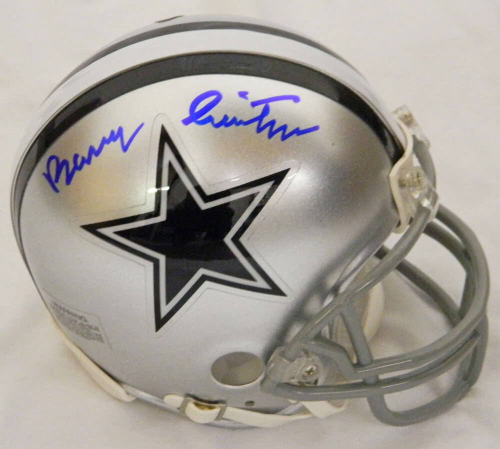 Barry Switzer Signed Dallas Cowboys Riddell Mini Helmet - SWIMIN302 - Barry Switzer Signed Dallas Cowboys Riddell Mini Helmet product image