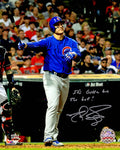 Matt Szczur Signed Chicago Cubs Anthony Rizzo 2016 World Series HR Using Szczur's Bat 8x10 Photo w/It's Gotta Be The Bat - SZC08P103 - Matt Szczur Signed Chicago Cubs Anthony Rizzo 2016 World Series HR Using Szczur's Bat 8x10 Photo w/It's Gotta Be The Bat product image