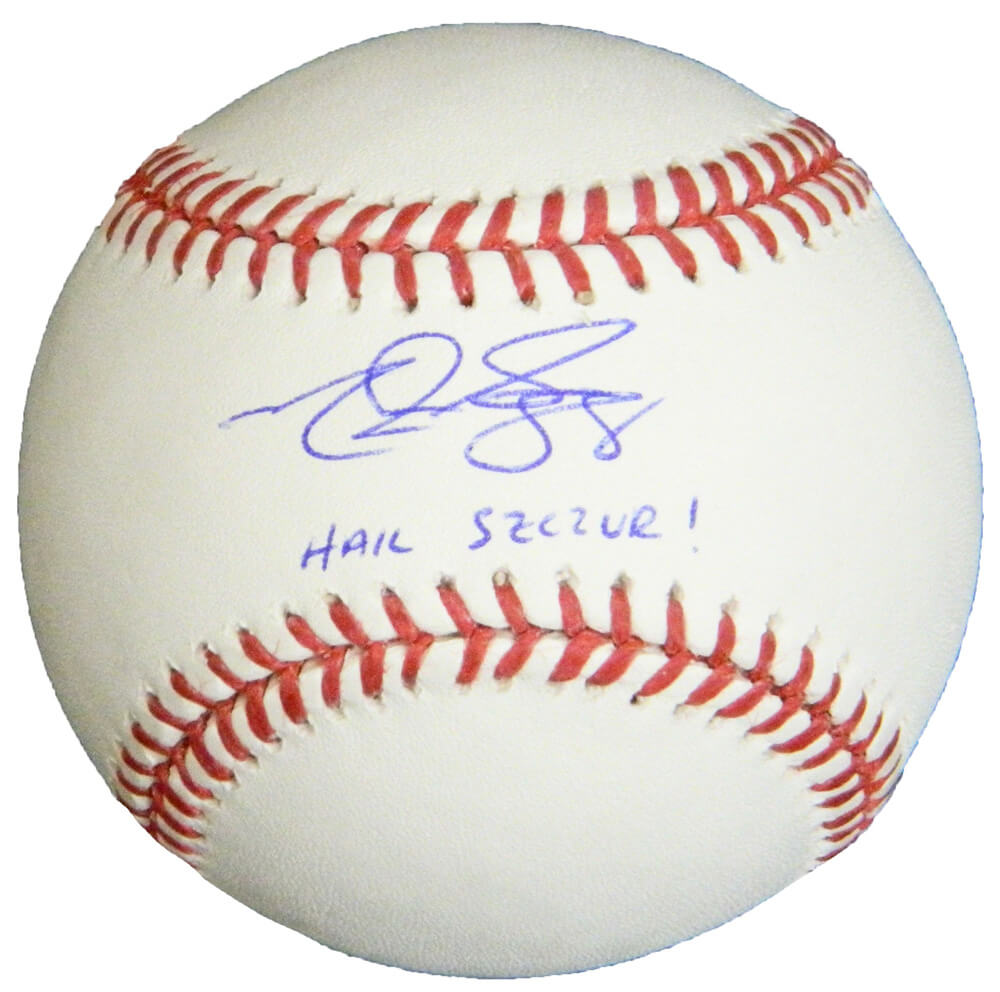 Matt Szczur Signed Rawlings Official MLB Baseball w/Hail Szczur - SZCBSB103 - Matt Szczur Signed Rawlings Official MLB Baseball w/Hail Szczur product image