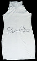 Sharon Stone Signed Basic Instinct Style White Dress - STOJRY500 - Sharon Stone Signed Basic Instinct Style White Dress product image