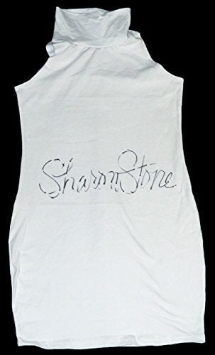 Sharon Stone Signed Basic Instinct Style White Dress - STOJRY500 - Sharon Stone Signed Basic Instinct Style White Dress product image