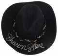 Sharon Stone Signed Black Wool Cowboy Hat - The Quick And The Dead - STOOTH500 - Sharon Stone Signed Black Wool Cowboy Hat - The Quick And The Dead product image