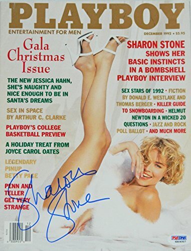 Sharon Stone Signed Playboy Magazine December 1992 Issue - STOMAG501 - Sharon Stone Signed Playboy Magazine December 1992 Issue product image