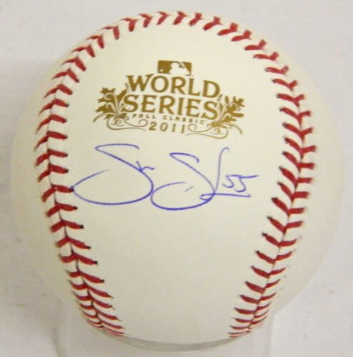 Skip Schumaker Signed Autographed 2011 World Series Baseball - SCHBSB100 - Skip Schumaker Signed Autographed 2011 World Series Baseball product image
