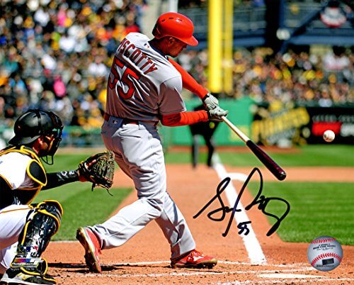 Stephen Piscotty Signed St Louis Cardinals Swinging Action 8x10 Photo - PIS08P101 - Stephen Piscotty Signed St Louis Cardinals Swinging Action 8x10 Photo product image