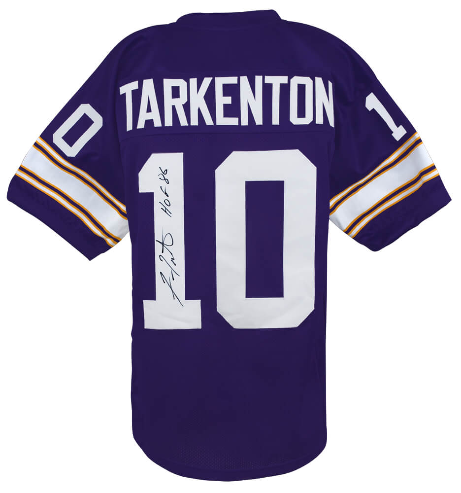 Fran Tarkenton Signed Purple Throwback Custom Football Jersey w/HOF'86 - TARJRY302 - Fran Tarkenton Signed Purple Throwback Custom Football Jersey w/HOF'86 product image