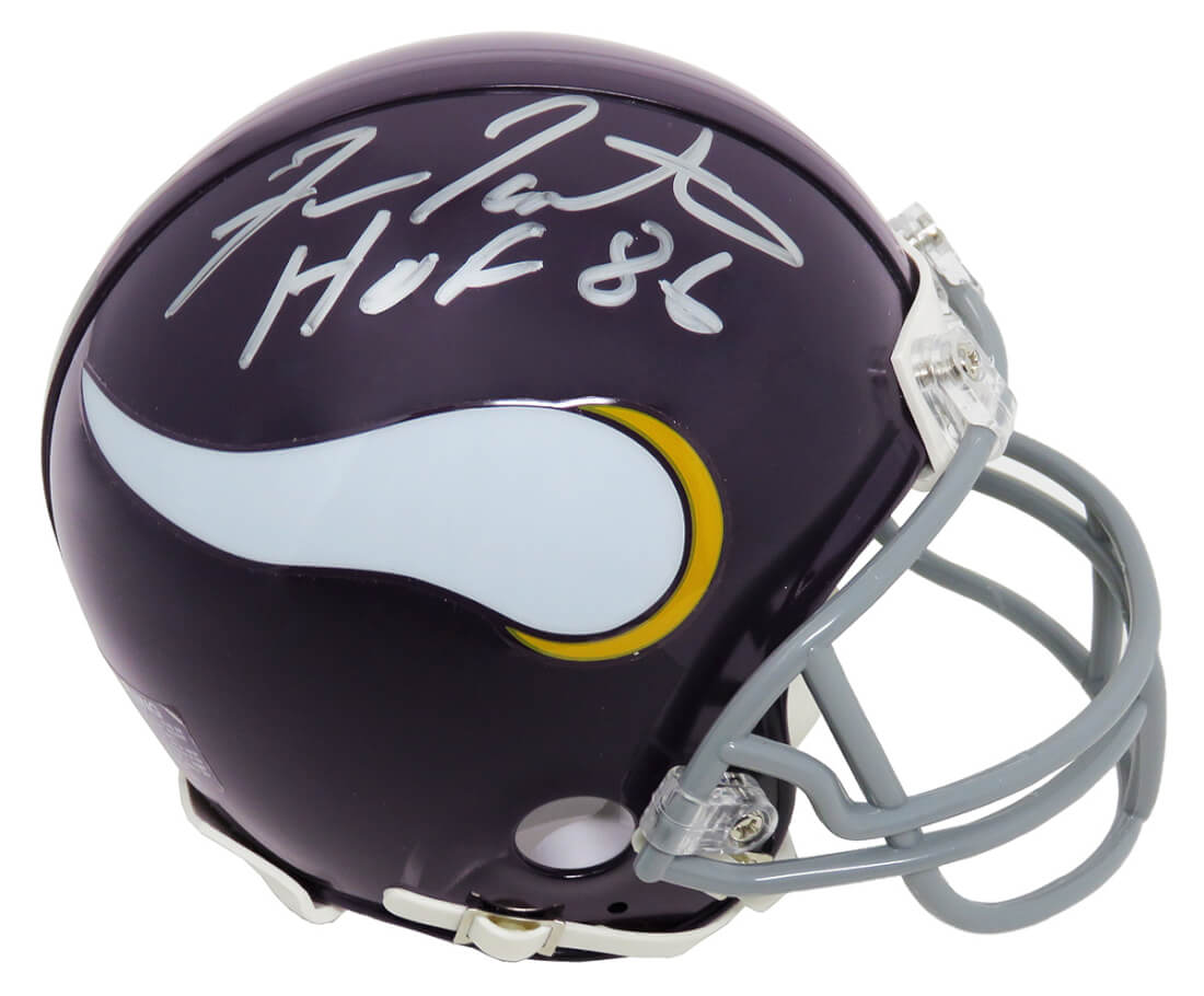 Fran Tarkenton Signed Vikings Riddell Mini Helmet w/HOF 86 - TARMIN300 - Fran Tarkenton Signed Vikings Riddell Mini Helmet w/HOF 86 product image