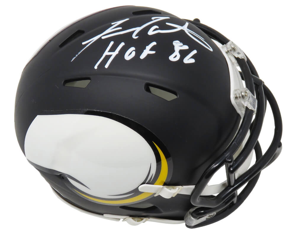 Fran Tarkenton Signed Minnesota Vikings AMP Riddell Speed Mini Helmet w/HOF'86 - TARMIN304 - Fran Tarkenton Signed Minnesota Vikings AMP Riddell Speed Mini Helmet w/HOF'86 product image