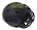 Fran Tarkenton Signed Minnesota Vikings Eclipse Black Matte Riddell Speed Mini Helmet w/HOF'86 - TARMIN305 - Fran Tarkenton Signed Minnesota Vikings Eclipse Black Matte Riddell Speed Mini Helmet w/HOF'86 product image