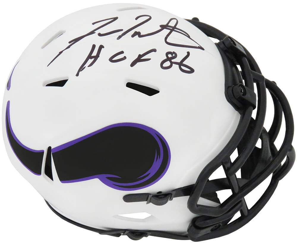 Fran Tarkenton Signed Minnesota Vikings Lunar Eclipse Riddell Speed Mini Helmet w/HOF'86 - TARMIN306 - Fran Tarkenton Signed Minnesota Vikings Lunar Eclipse Riddell Speed Mini Helmet w/HOF'86 product image