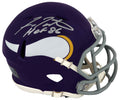 Fran Tarkenton Signed Minnesota Vikings Throwback Riddell Speed Mini Helmet w/HOF'86 - TARMIN307 - Fran Tarkenton Signed Minnesota Vikings Throwback Riddell Speed Mini Helmet w/HOF'86 product image