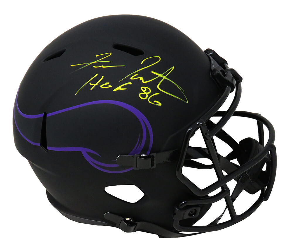 Fran Tarkenton Signed Minnesota Vikings Eclips Black Matte Riddell Full Size Speed Replica Helmet w/HOF'86 - TARREP302 - Fran Tarkenton Signed Minnesota Vikings Eclips Black Matte Riddell Full Size Speed Replica Helmet w/HOF'86 product image