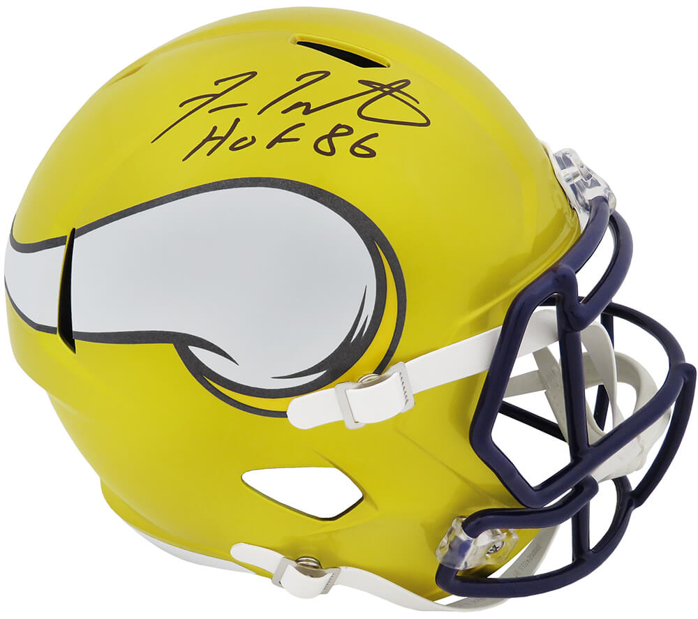 Fran Tarkenton Signed Minnesota Vikings FLASH Riddell Full Size Speed Replica Helmet w/HOF'86 - TARREP304 - Fran Tarkenton Signed Minnesota Vikings FLASH Riddell Full Size Speed Replica Helmet w/HOF'86 product image