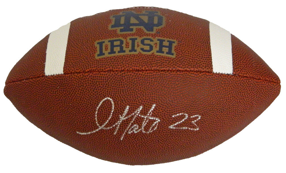 Golden Tate Signed Notre Dame Rawlings Full-Size Logo Football - TATFTB302 - Golden Tate Signed Notre Dame Rawlings Full-Size Logo Football product image