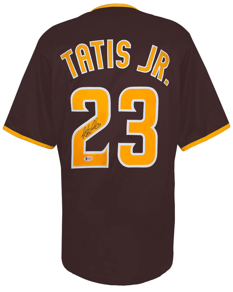Fernando Tatis Jr. Signed Brown Custom Baseball Jersey - (Beckett) - TATJRY100 - Fernando Tatis Jr. Signed Brown Custom Baseball Jersey - (Beckett) product image