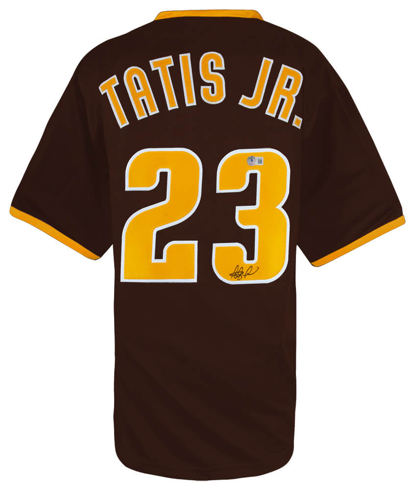 Fernando Tatis Jr. Signed Brown Custom Jersey - (Beckett) - TATJRY101 - Fernando Tatis Jr. Signed Brown Custom Jersey - (Beckett) product image