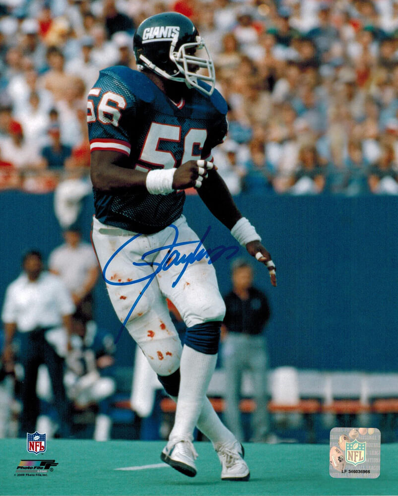 Lawrence Taylor Signed Giants Bloody Pants Action 8x10 Photo - TAY08P301 - Lawrence Taylor Signed Giants Bloody Pants Action 8x10 Photo product image
