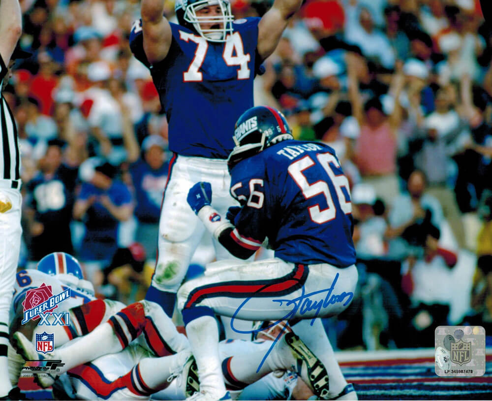 Lawrence Taylor Signed Giants Super Bowl XXI Celebration 8x10 Photo - TAY08P302 - Lawrence Taylor Signed Giants Super Bowl XXI Celebration 8x10 Photo product image