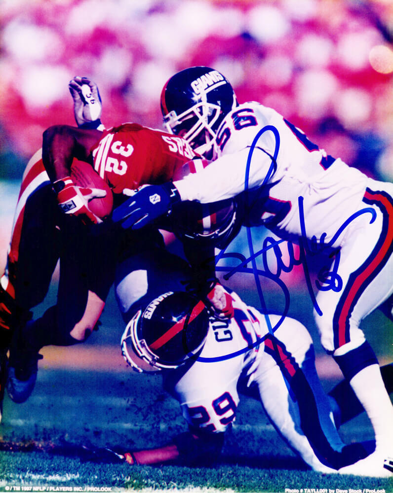 Lawrence Taylor Signed New York Giants Tackling Action 8x10 Photo - TAY08P304 - Lawrence Taylor Signed New York Giants Tackling Action 8x10 Photo product image