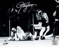 Lawrence Taylor Signed New York Giants Kneeling Over Randell Cunningham B&W 8x10 Photo - TAY08P305 - Lawrence Taylor Signed New York Giants Kneeling Over Randell Cunningham B&W 8x10 Photo product image