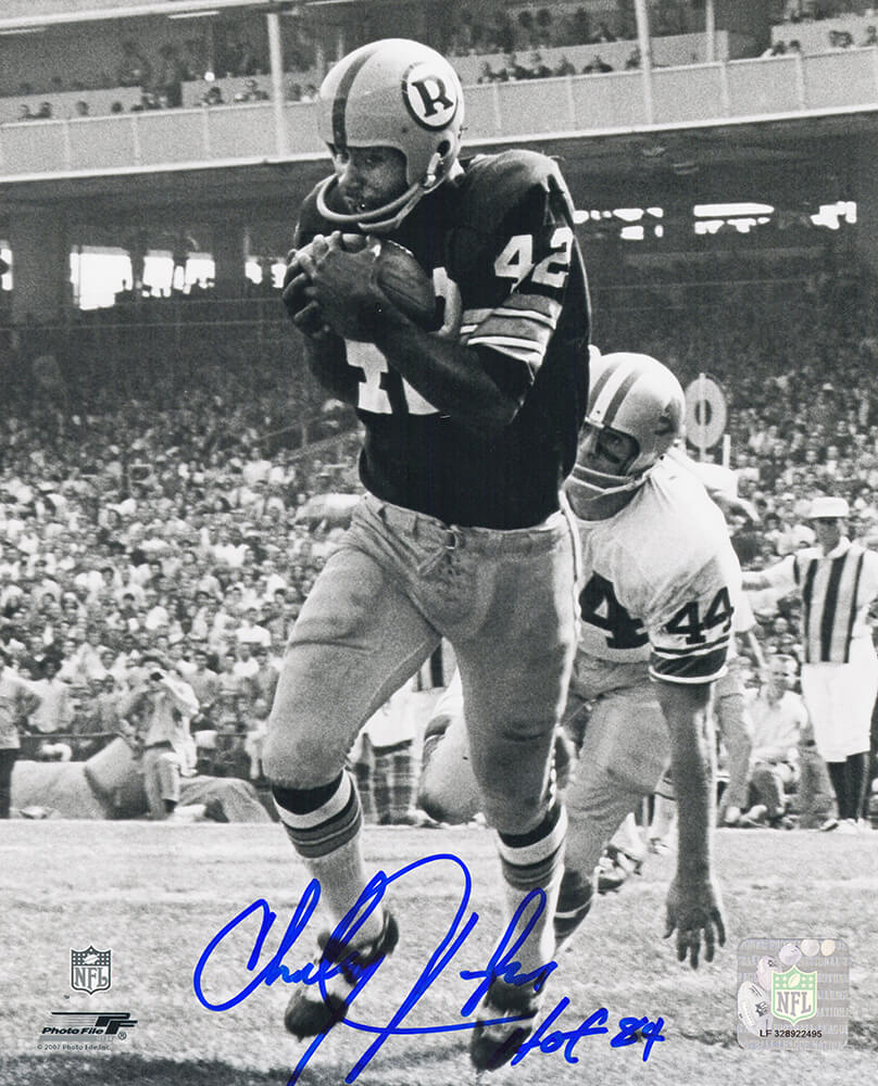 Charley Taylor Signed Washington B&W Catch Action 8x10 Photo w/HOF'84 - TAY08P322 - Charley Taylor Signed Washington B&W Catch Action 8x10 Photo w/HOF'84 product image