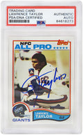 Lawrence Taylor Signed New York Giants 1982 Topps Football Rookie Card #434 (PSA Encapsulated) - TAYCAR305 - Lawrence Taylor Signed New York Giants 1982 Topps Football Rookie Card #434 (PSA Encapsulated) product image