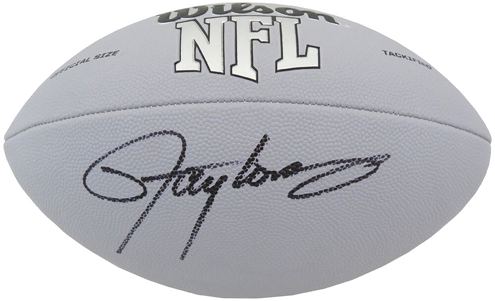 Lawrence Taylor Signed Wilson MVP Silver Full Size Football - TAYFTB309 - Lawrence Taylor Signed Wilson MVP Silver Full Size Football product image