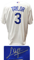 Chris Taylor Signed Los Angeles Dodgers White Majestic Replica Jersey - TAYJRY100 - Chris Taylor Signed Los Angeles Dodgers White Majestic Replica Jersey product image