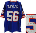 Lawrence Taylor Signed Giants Reebok Blue Jersey w/86 NFL MVP & HOF'99 - TAYJRY301 - Lawrence Taylor Signed Giants Reebok Blue Jersey w/86 NFL MVP & HOF'99 product image