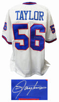 Lawrence Taylor Signed White Throwback Custom Football Jersey - TAYJRY303 - Lawrence Taylor Signed White Throwback Custom Football Jersey product image