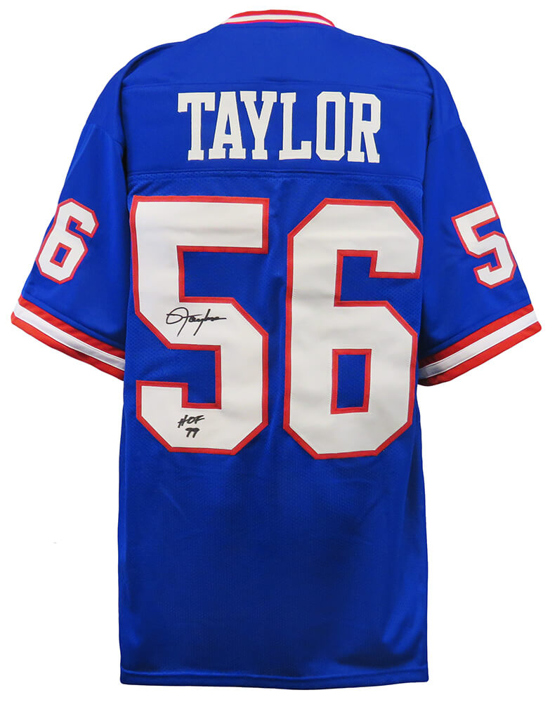 Lawrence Taylor Signed Blue T/B Custom Football Jersey w/HOF'99 - TAYJRY320 - Lawrence Taylor Signed Blue T/B Custom Football Jersey w/HOF'99 product image