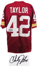 Charley Taylor Signed Red Throwback Custom Football Jersey - (JSA) - TAYJRY340 - Charley Taylor Signed Red Throwback Custom Football Jersey - (JSA) product image