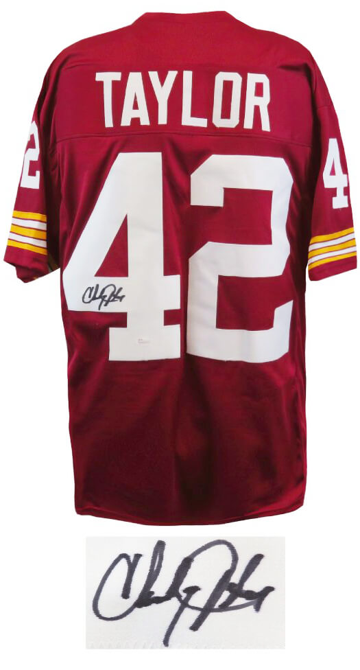 Charley Taylor Signed Red Throwback Custom Football Jersey - (JSA) - TAYJRY340 - Charley Taylor Signed Red Throwback Custom Football Jersey - (JSA) product image