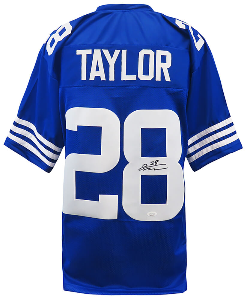 Jonathan Taylor Signed Blue Custom Football Jersey - (JSA) - TAYJRY345 - Jonathan Taylor Signed Blue Custom Football Jersey - (JSA) product image