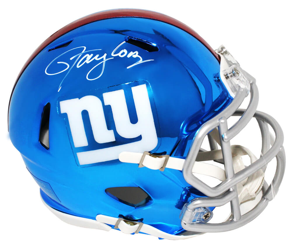Lawrence Taylor Signed New York Giants Chrome Riddell Speed Mini Helmet - TAYMIN321 - Lawrence Taylor Signed New York Giants Chrome Riddell Speed Mini Helmet product image