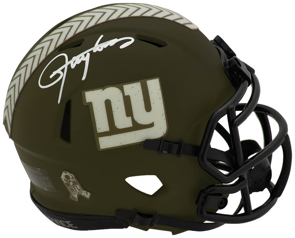 Lawrence Taylor Signed New York Giants SALUTE Riddell Speed Mini Helmet - TAYMIN331 - Lawrence Taylor Signed New York Giants SALUTE Riddell Speed Mini Helmet product image