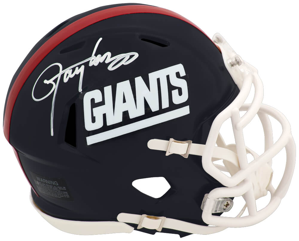 Lawrence Taylor Signed Giants Throwback Riddell Speed Mini Helmet - TAYMIN332 - Lawrence Taylor Signed Giants Throwback Riddell Speed Mini Helmet product image