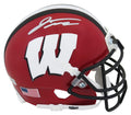 Jonathan Taylor Signed Wisconsin Badgers Red Schutt Mini Helmet (Fanatics) - TAYMIN350 - Jonathan Taylor Signed Wisconsin Badgers Red Schutt Mini Helmet (Fanatics) product image
