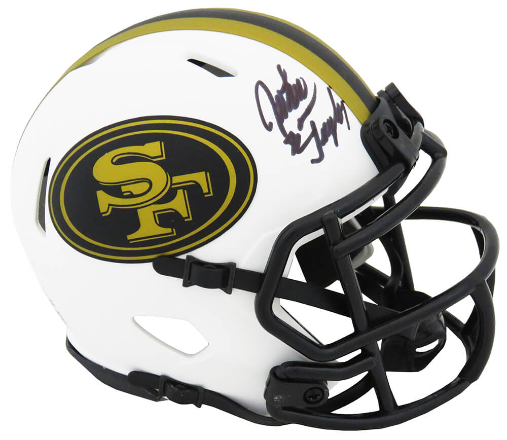 John Taylor Signed San Francisco 49ers Lunar Eclipse Riddell Speed Mini Helmet - TAYMIN361 - John Taylor Signed San Francisco 49ers Lunar Eclipse Riddell Speed Mini Helmet product image