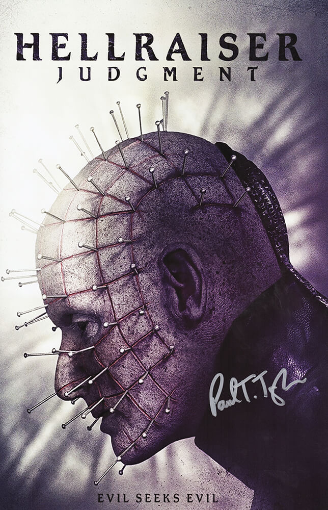 Paul T. Taylor Signed Hellraiser Judgement 11x17 Movie Poster - TAYPST500 - Paul T. Taylor Signed Hellraiser Judgement 11x17 Movie Poster product image