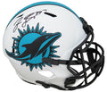 Jason Taylor Signed Miami Dolphins Lunar Eclipse White Matte Riddell Full Size Speed Replica Helmet - TAYREP331 - Jason Taylor Signed Miami Dolphins Lunar Eclipse White Matte Riddell Full Size Speed Replica Helmet product image