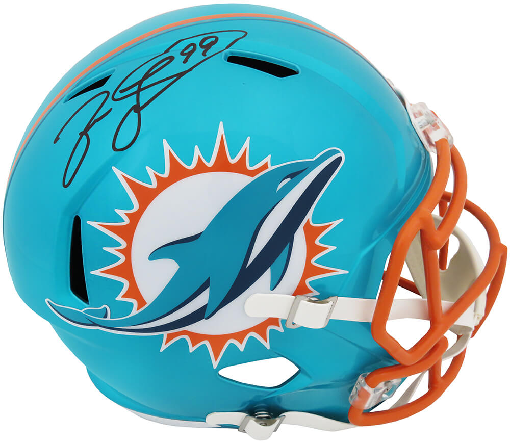 Jason Taylor Signed Miami Dolphins FLASH Riddell Full Size Speed Replica Helmet - TAYREP333 - Jason Taylor Signed Miami Dolphins FLASH Riddell Full Size Speed Replica Helmet product image