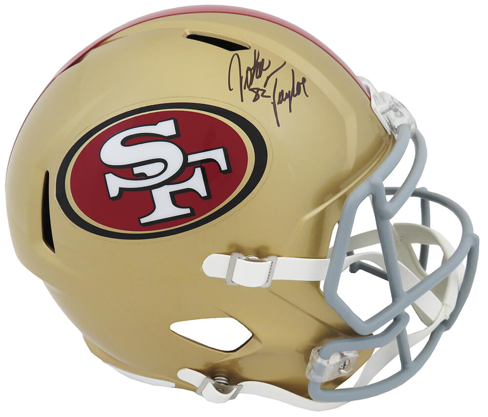 John Taylor Signed San Francisco 49ers Riddell Full Size Speed Replica Helmet - TAYREP340 - John Taylor Signed San Francisco 49ers Riddell Full Size Speed Replica Helmet product image