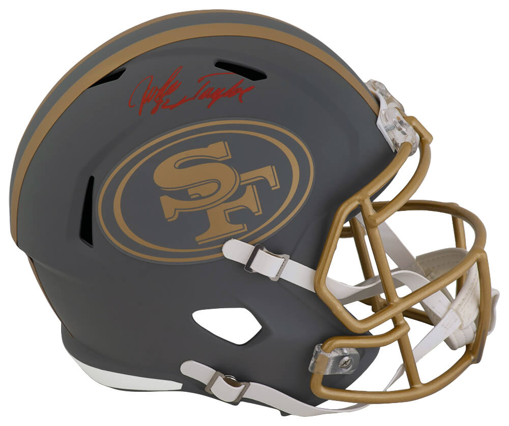 John Taylor Signed San Francisco 49ers SLATE Riddell Full Size Speed Replica Helmet - TAYREP343 - John Taylor Signed San Francisco 49ers SLATE Riddell Full Size Speed Replica Helmet product image