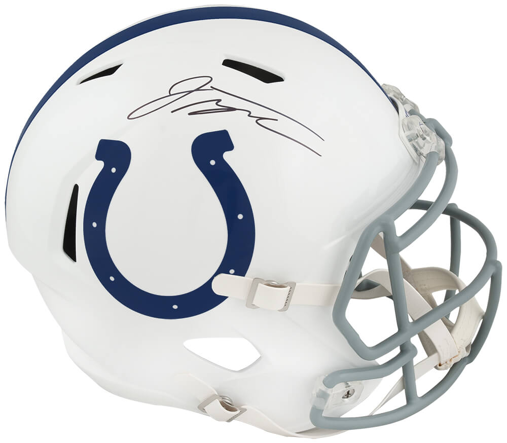Jonathan Taylor Signed Indianapolis Colts Riddell Full Size Speed Replica Helmet - (Fanatics) - TAYREP350 - Jonathan Taylor Signed Indianapolis Colts Riddell Full Size Speed Replica Helmet - (Fanatics) product image