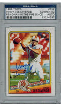 Vinny Testaverde Signed Buccaneers 1988 Topps Rookie Card #352 PSA/DNA - TESCAR300 - Vinny Testaverde Signed Buccaneers 1988 Topps Rookie Card #352 PSA/DNA product image